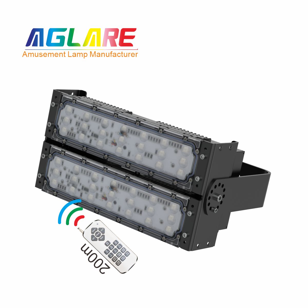 100W LED彩色泛光灯 RGB投光灯带？仄