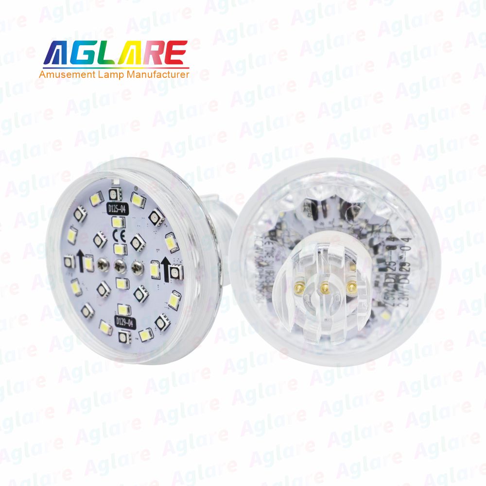 D125 + D129 自动程序 60 mm  RGB+W LED 像素 装饰灯，带 3 芯接口，适用于娱乐照明